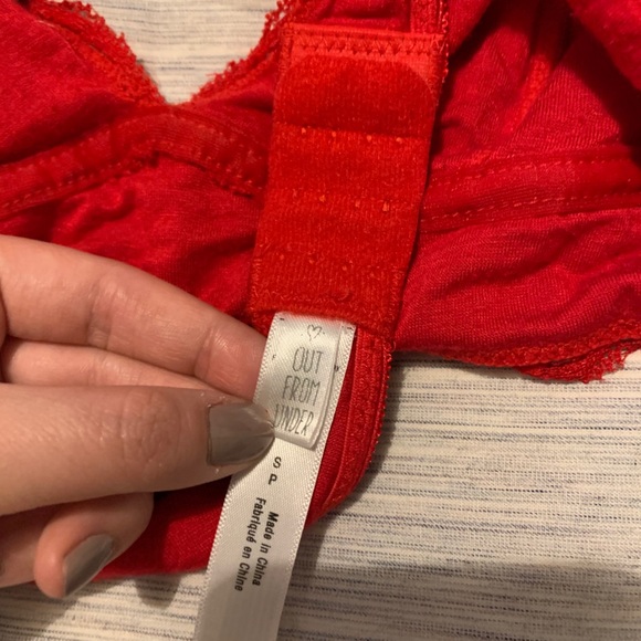 Urban Outfitters Bright Red Lace Halter Bralette S - Picture 4 of 4